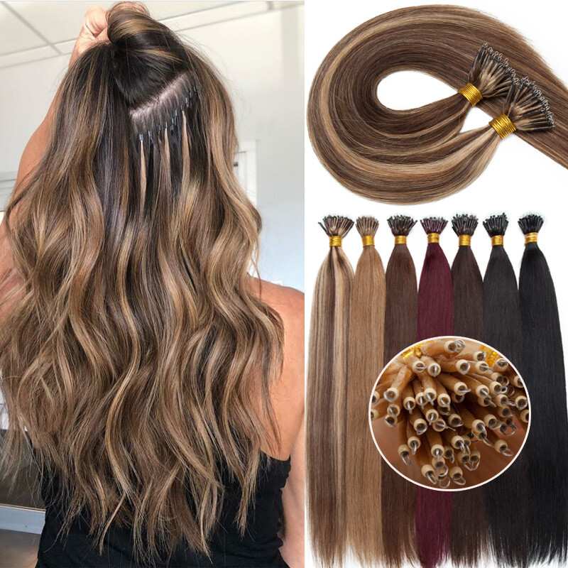 1G THICK Nano Ring 100% Remy Human Hair Extensions Nano Bead Microlink Highlight