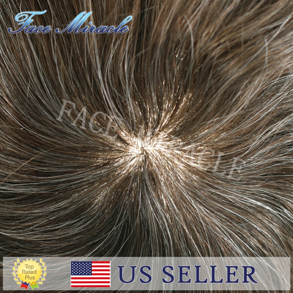 Hair System for Men Full Poly Thin Skin PU Man Hair Piece Natural Hair Wig Unit