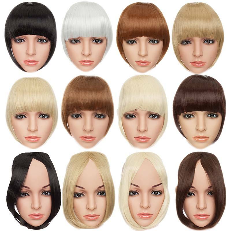 Real Thick Side Bangs As Human Clip In As Hair Extensions Front Fringe Woman G3