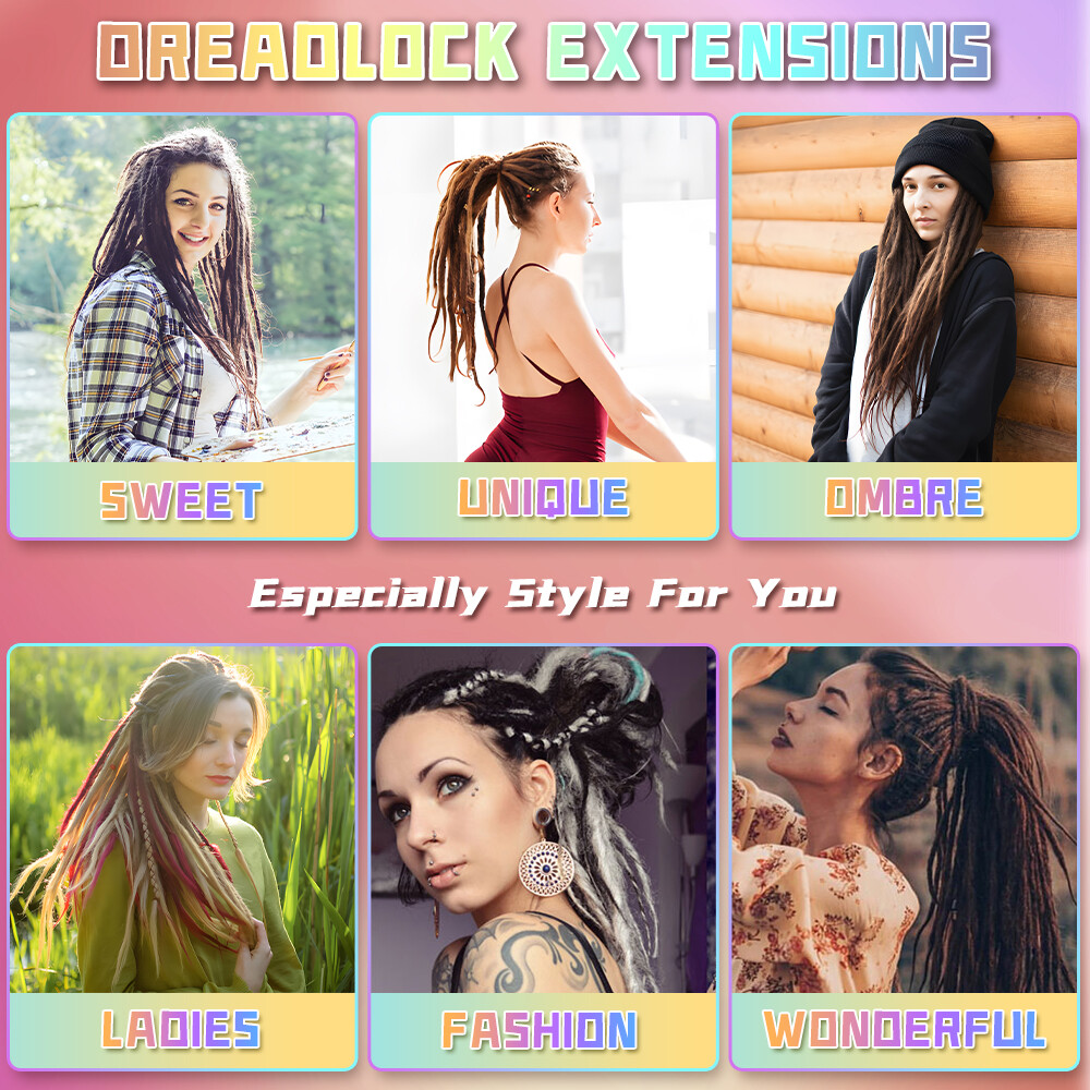 Dread Locks Crochet Braiding Dreadlock Hair Extensions Synthetic Hair Extensions