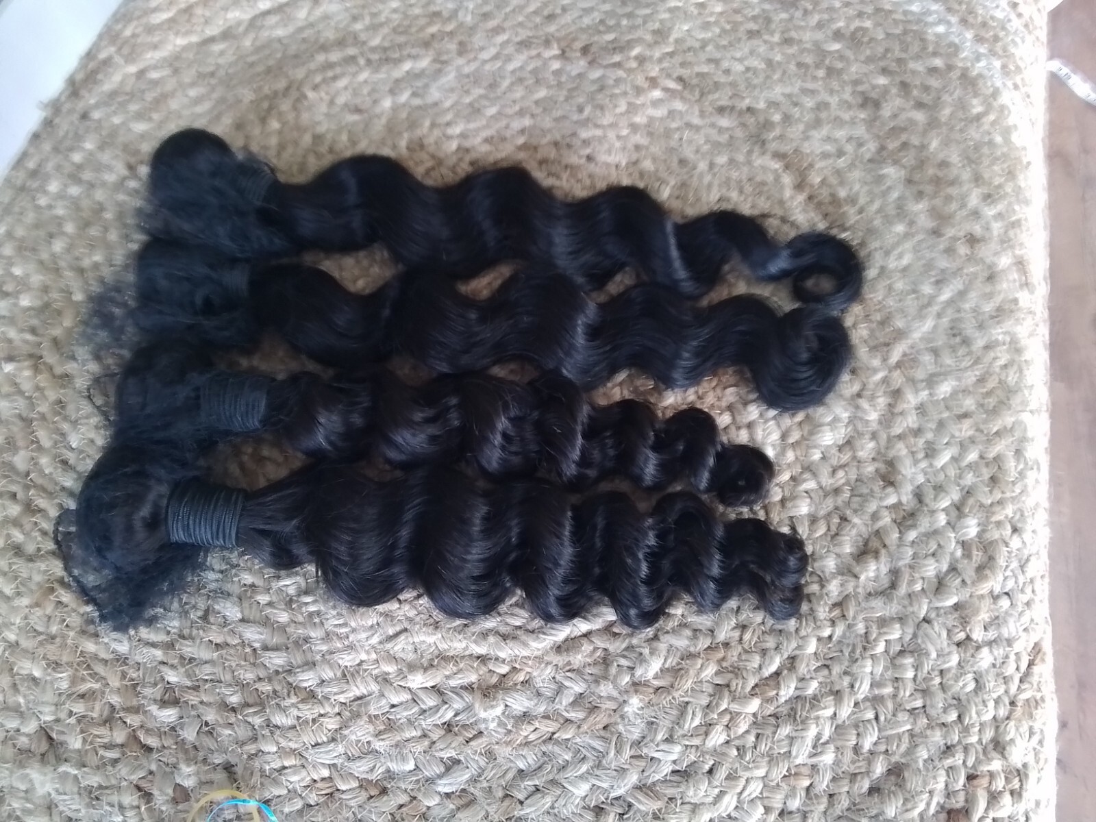 12A 18+18+20+20INCH DEEP LOOSE WAVE RAW BRAZILIAN HUMAN HAIR 4BUNDLES NATURAL 1B