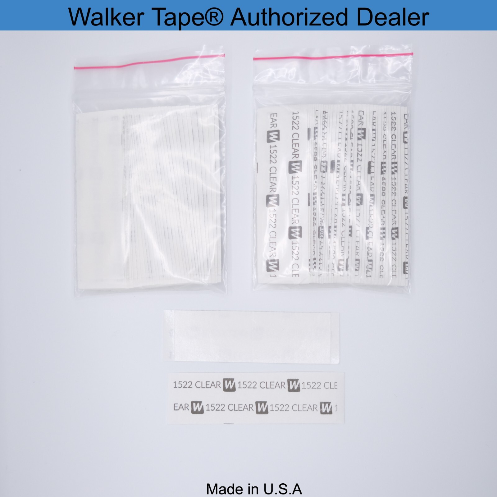 Walker 1522 Clear Tape 1″ X 3″ Strips, 72PCS, Daily Wear Tape