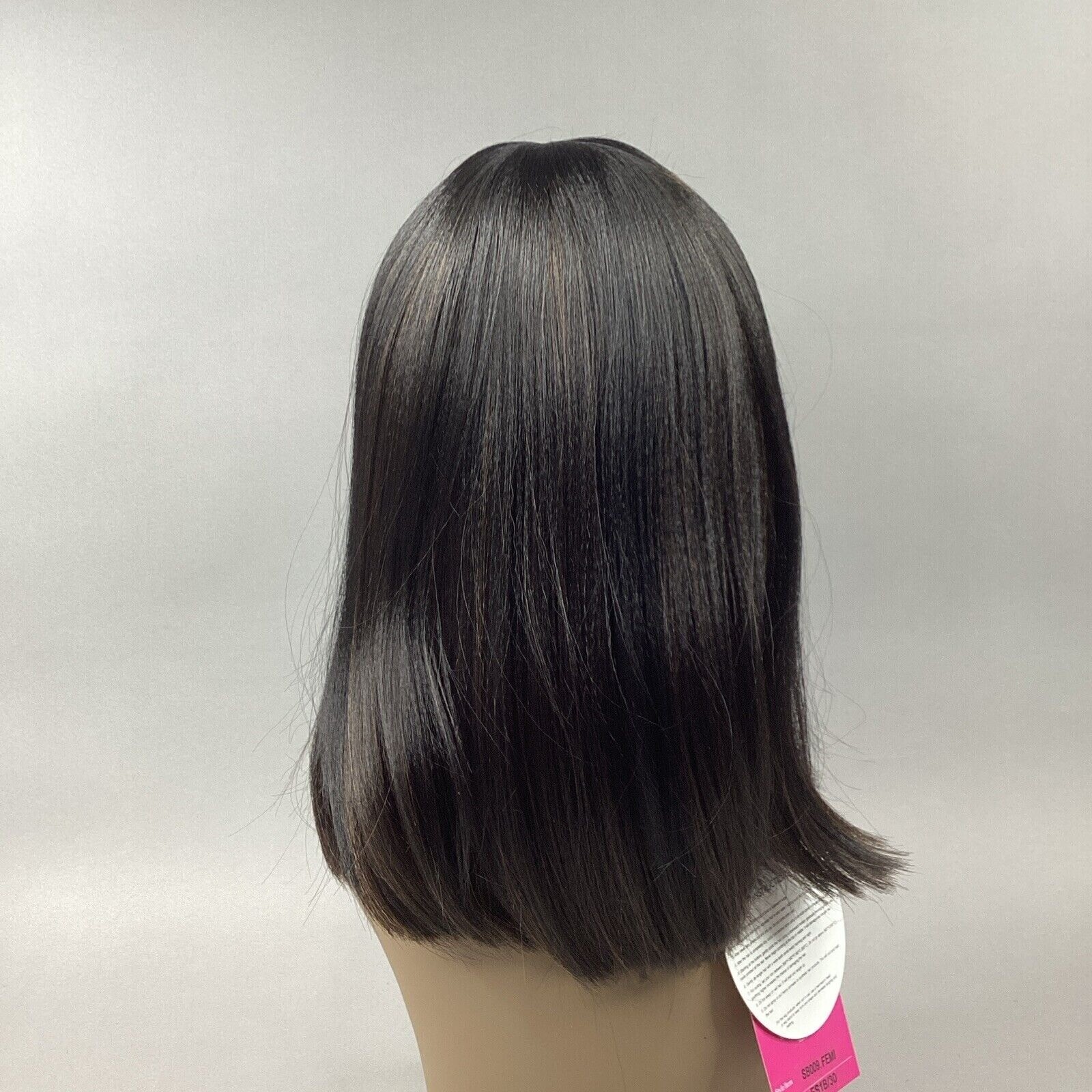 SB009. FEMI #FS1B/30 Off Black Honey Brown Short Straight Premium Synthetic Wig