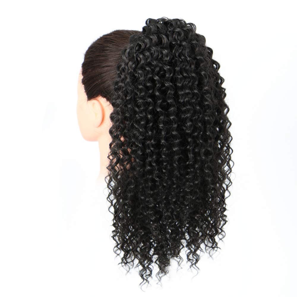 Kinky Curly Drawstring Ponytail with Soft Fiber for Natural Hair Appearance