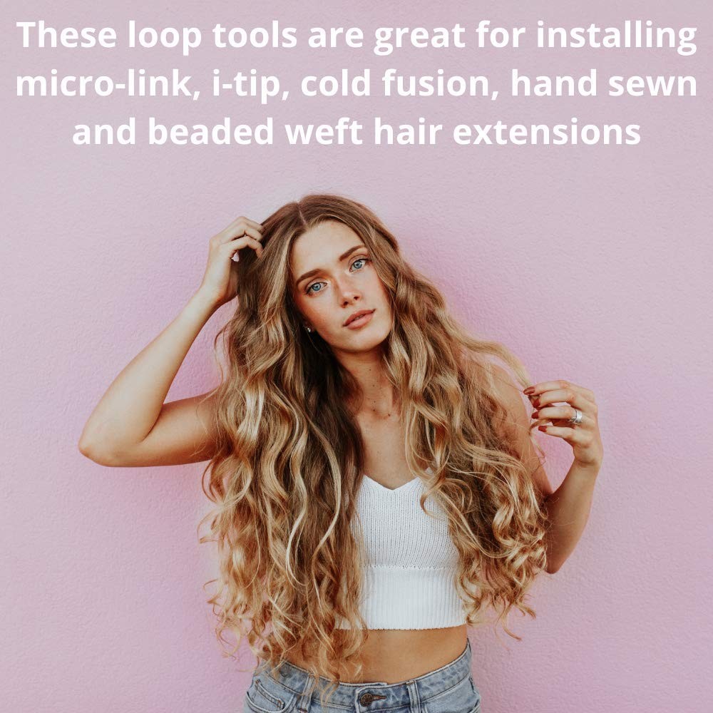 5 Wooden Hair Extensions Loop Needle Threader Wire Pulling Hook Tool for