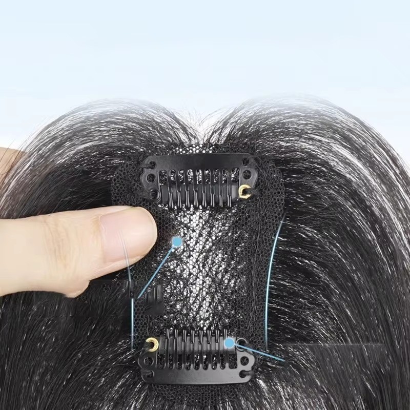 Natural Air Bangs Clip In Hair Extensions Straight Front Fringe False Hairpiece