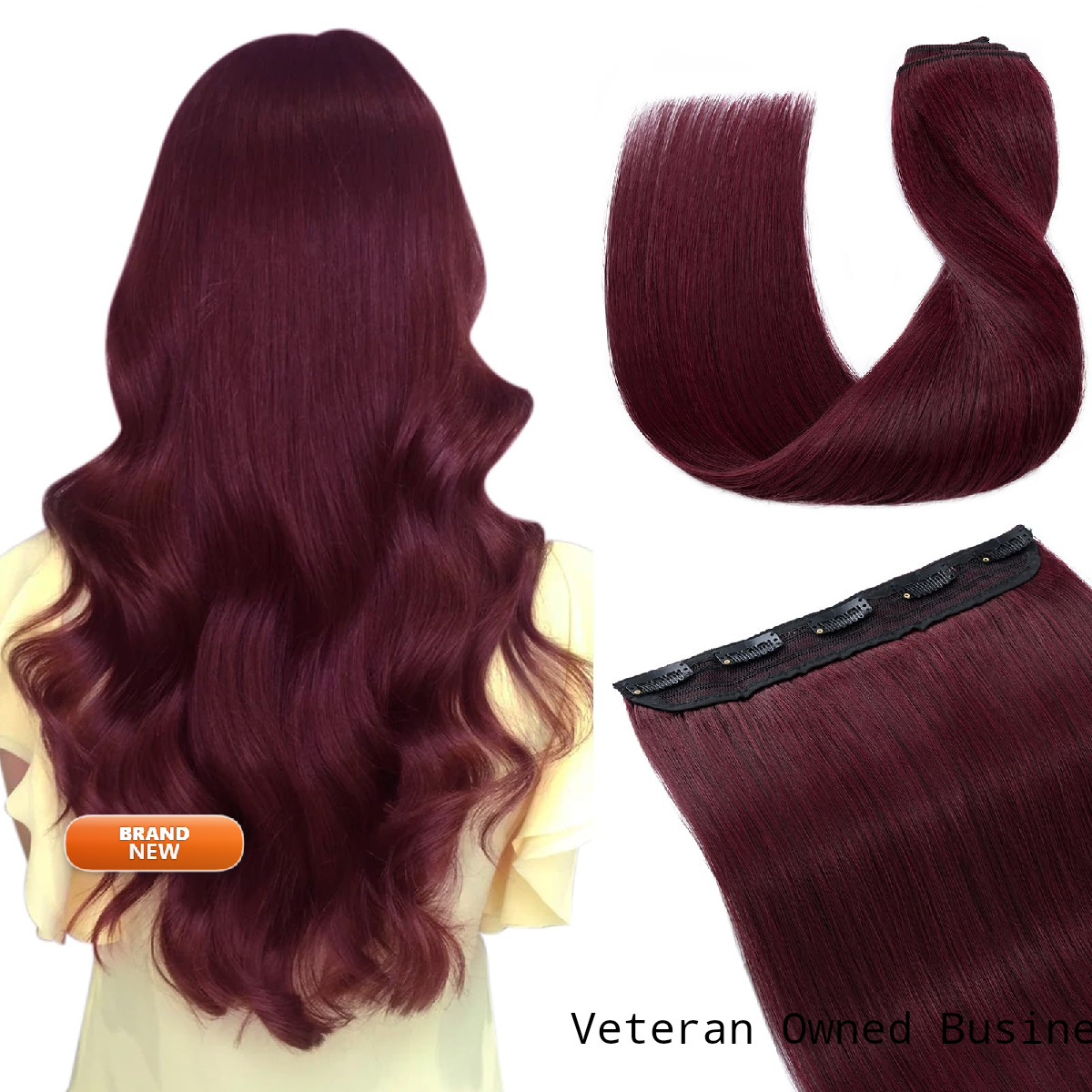 Hairro 16 Inch Clip In Extensions 100 Remy Human Hair 45G One-Piece 5 Clips