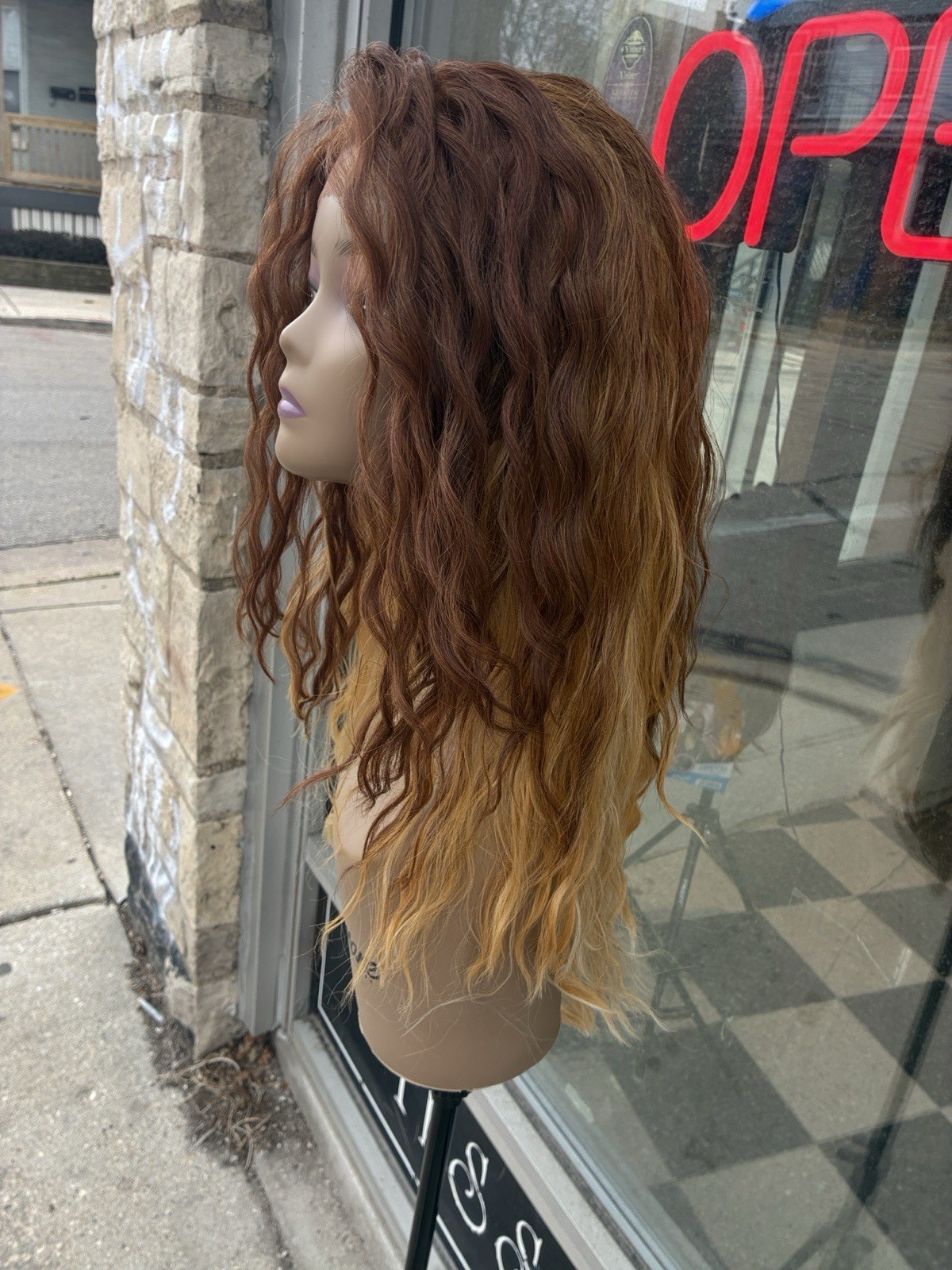 Free Part Swiss Lacefront Ombré Heat Resistant Wig Last One Available