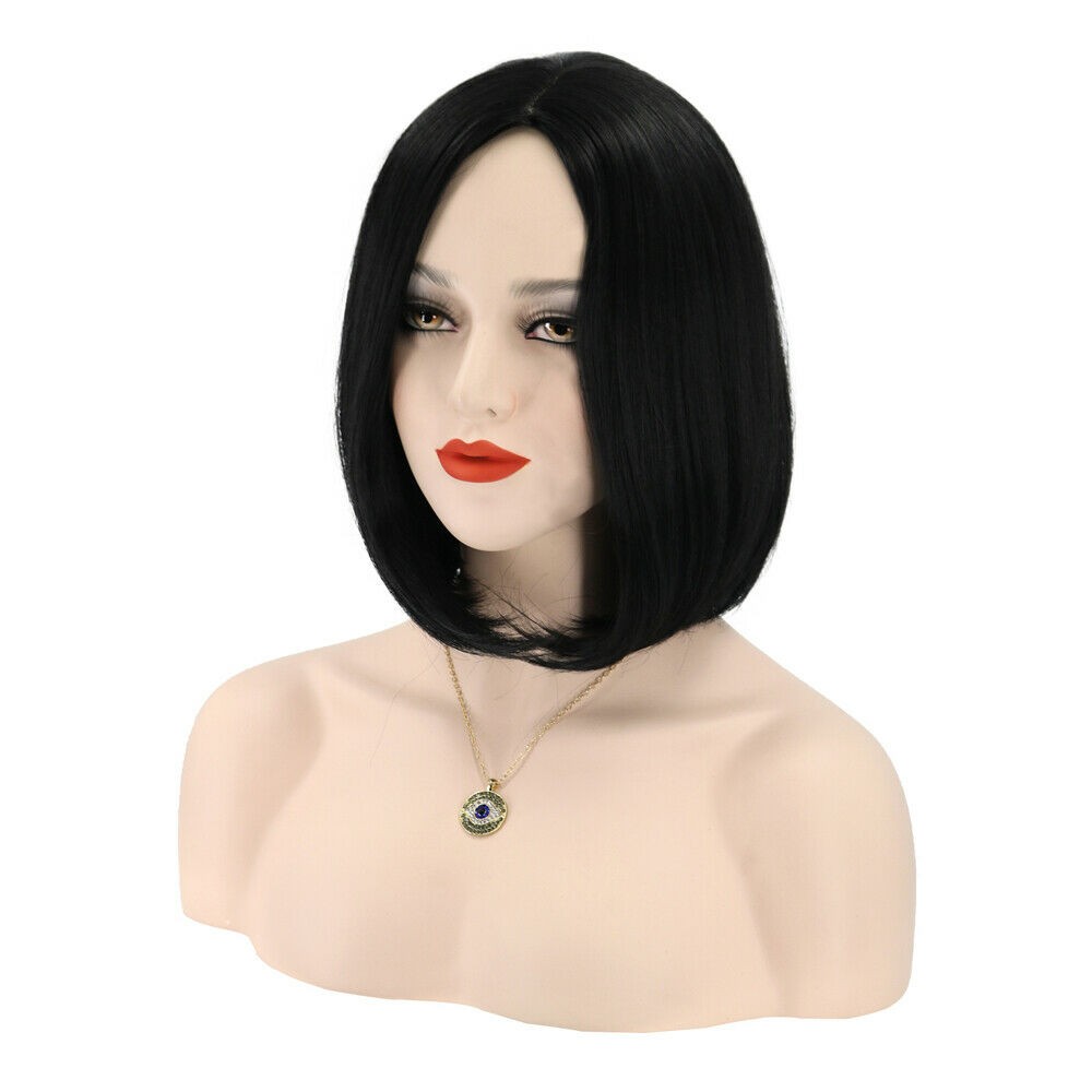 Fashion Black Short Straight Wig Synthetic Hairpiece Women Casual Daily Cosplay