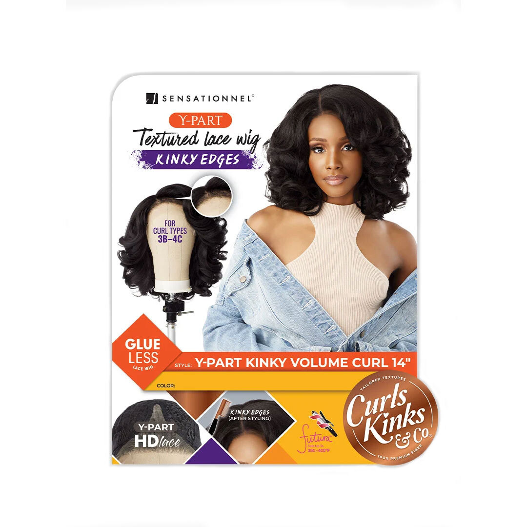 Sensationnel Curls Kinks&co Textured Lace Wig – Y-part Kinky Volume Curl 14″