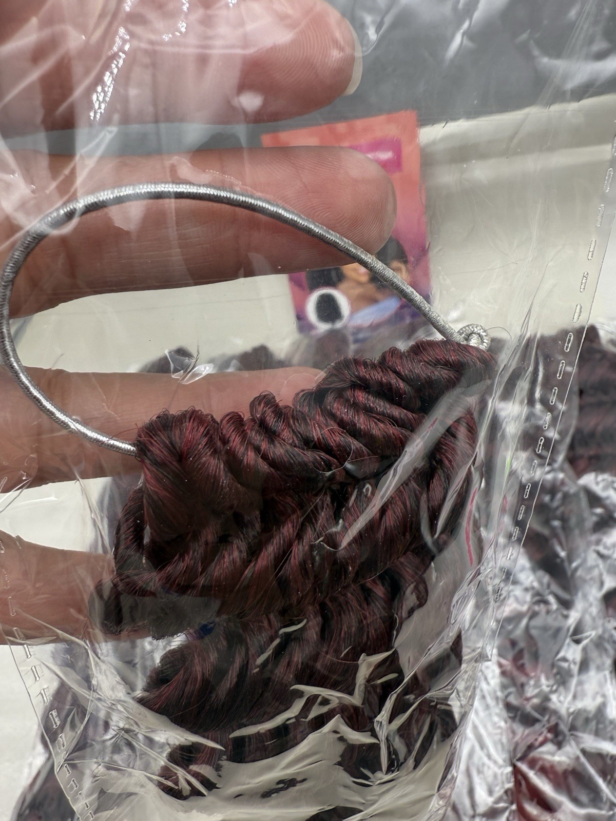 100% HandMade Deep Wave Crochet Hair Deep Curly Extensions 11″ Burgundy Red READ