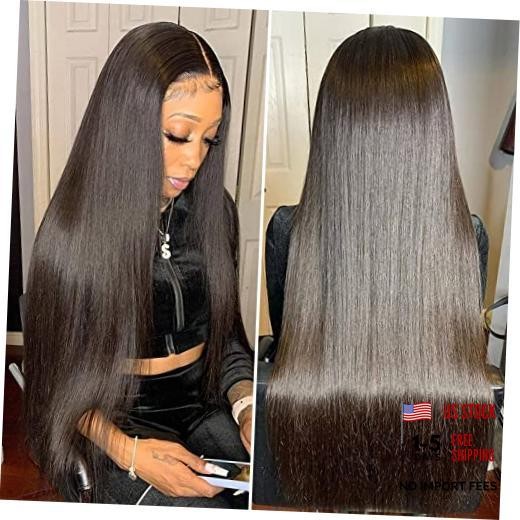 220% Density HD Transparent Lace Front Wigs Human 26 Inch (Pack of 1) Natural