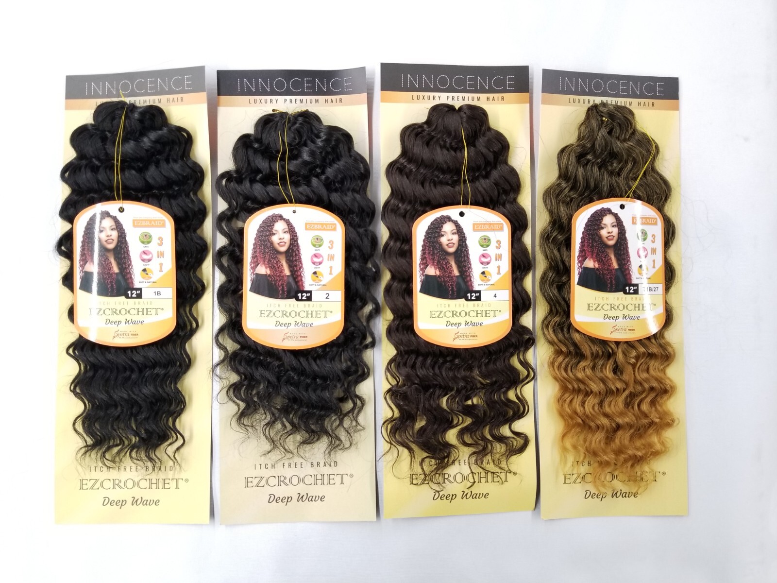 I&I Hair Innocence EZCROCHET Deep Wave Braiding Hair Spectra 12″