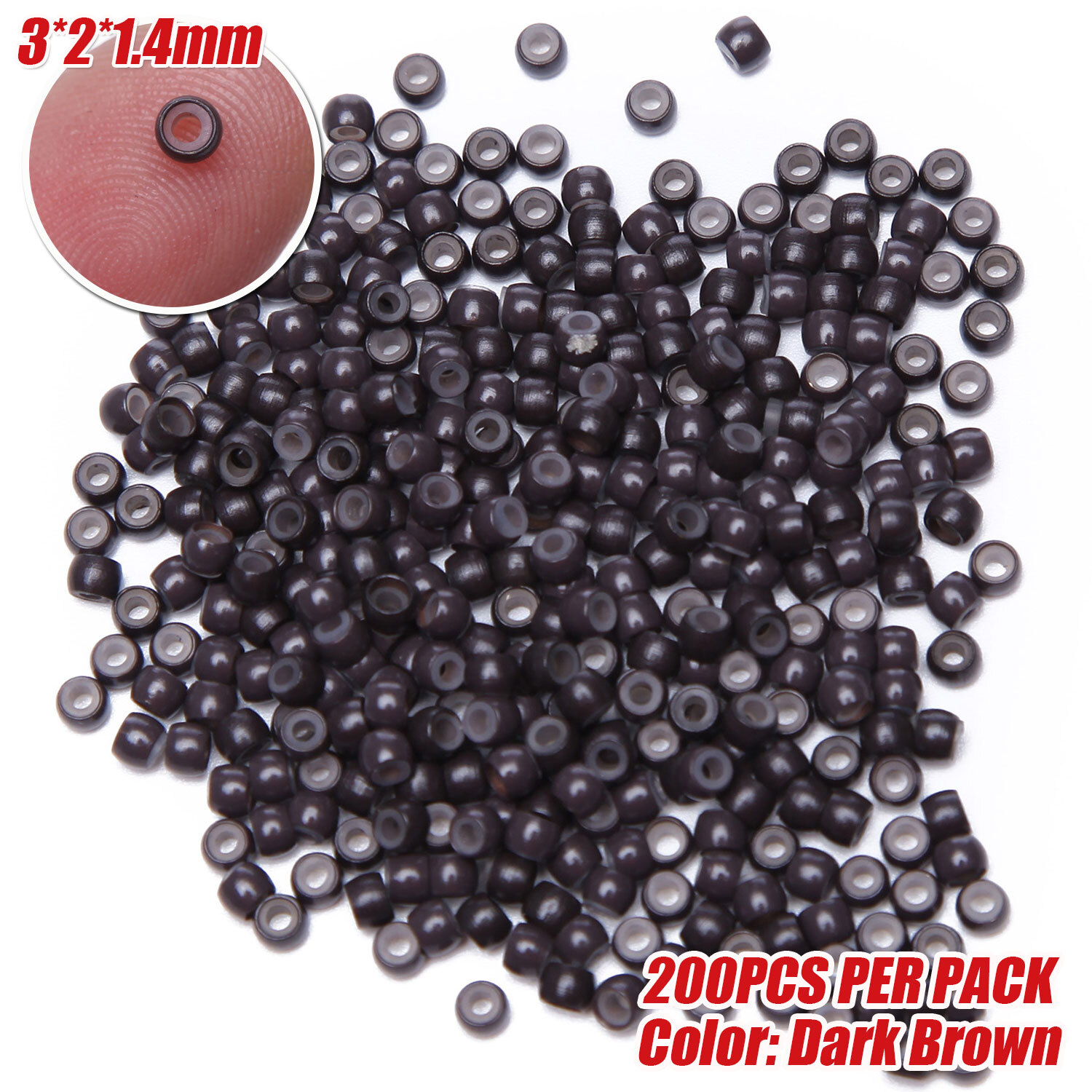 MY-LADY Nano Ring Hair Extensions Nano Beads Silicone Mini Micro Loop Rings 3mm