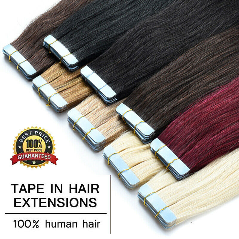 16″-26″ Tape In Human Hair Extensions Remy Skin Wefts Russian Hair High Quality