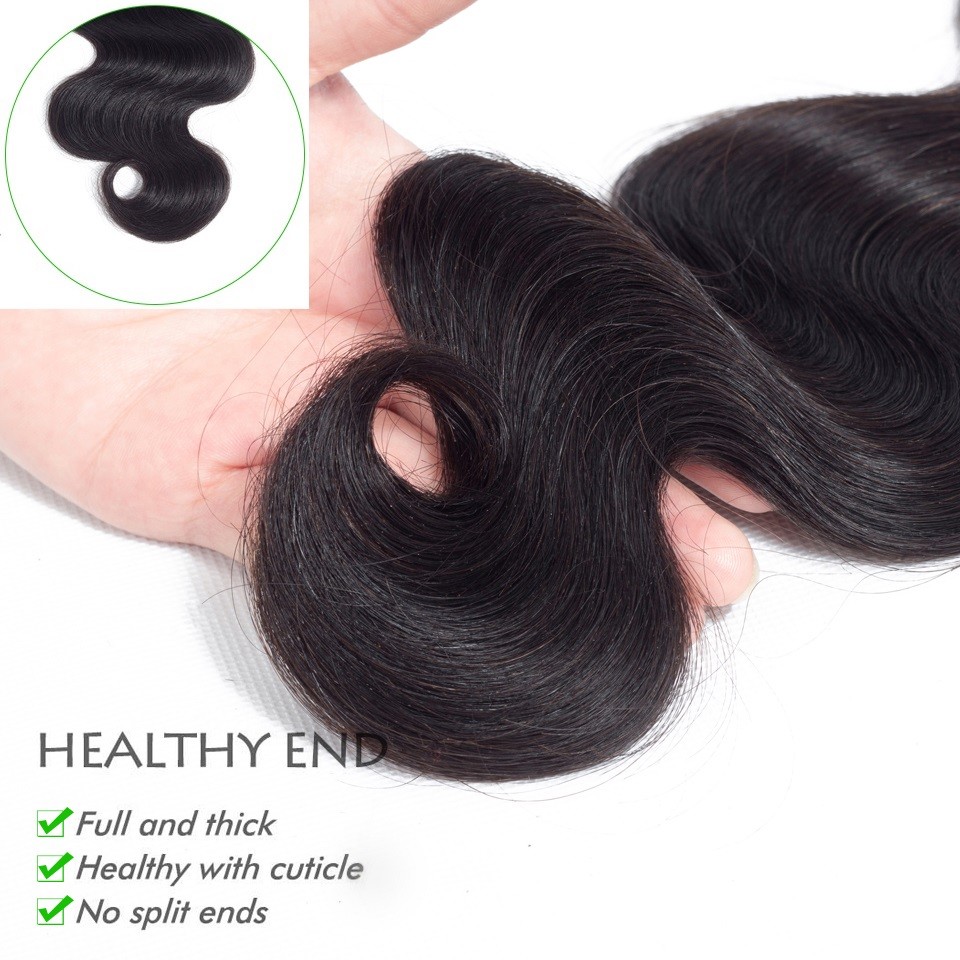 10A Mink Body Wave Brazilian Virgin Remy Human Hair Extra Thick Natural Black