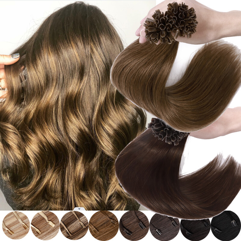 1Gr THICK U Tip Hair Extensions Pre Bonded Keratin 100% Real Human Hair 100-300S