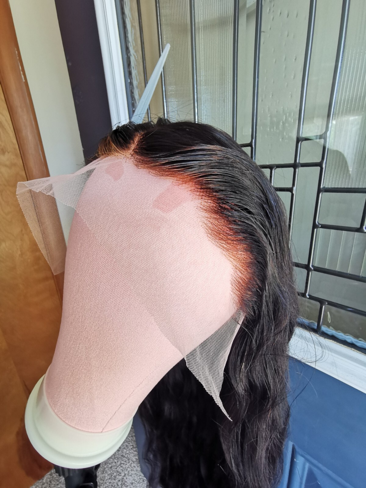 Ready To Go Bleached Knots High Quality Sexy 30” Human Hair Front Lace Wig 1B