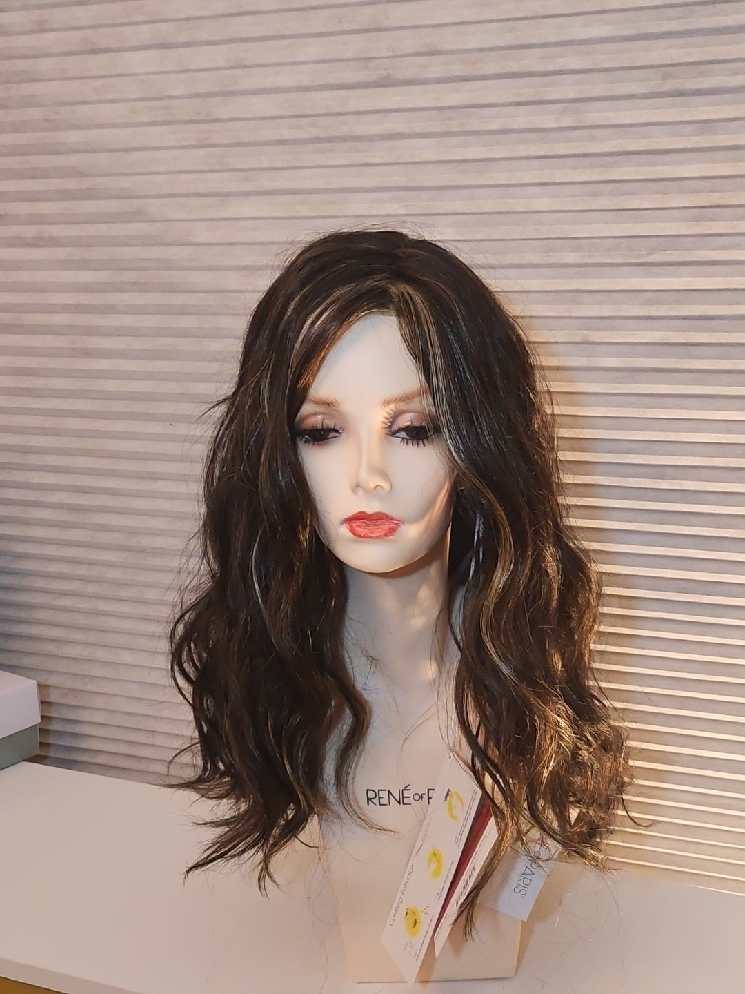 Rene Of Paris Wig LAYLA Color CARAMEL BROWN Lace Front Mono Part BEACHY WAVES