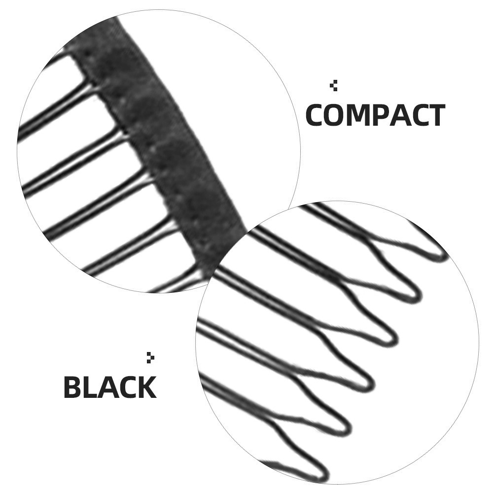 10Pcs Black Durable Wig Net Clips with Steel Teeth for Cap Fixing