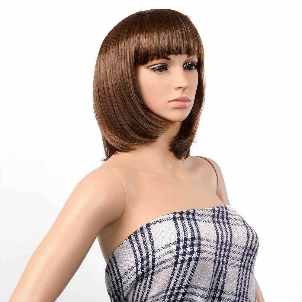 Lady Girl Bob Wig Women’s Short Straight Bangs Full Hair Wigs Cosplay Party