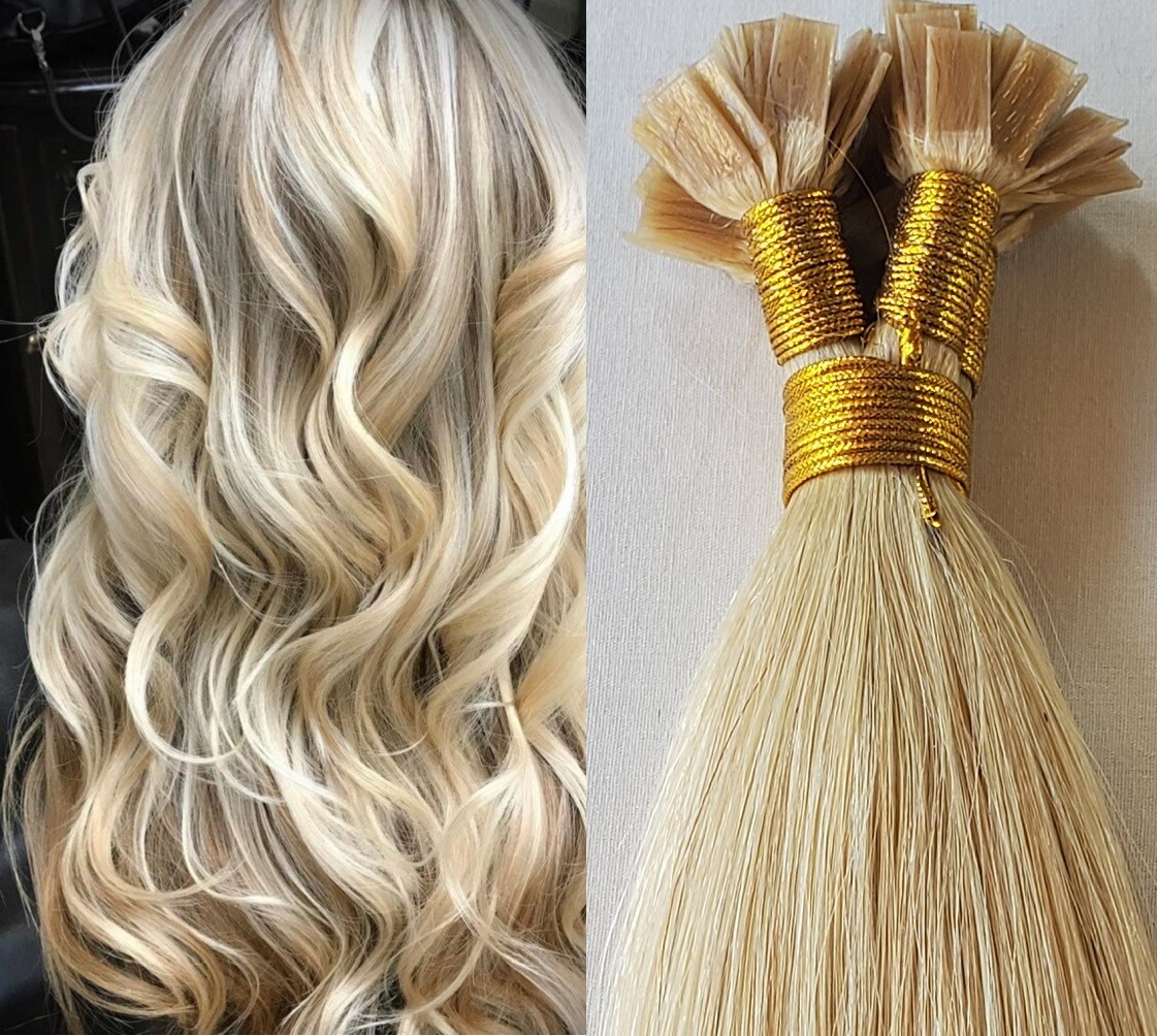 18″,22″ 100 grams,100 strands ,Flat Tip Keratin Remy Human Hair Extensions # 60