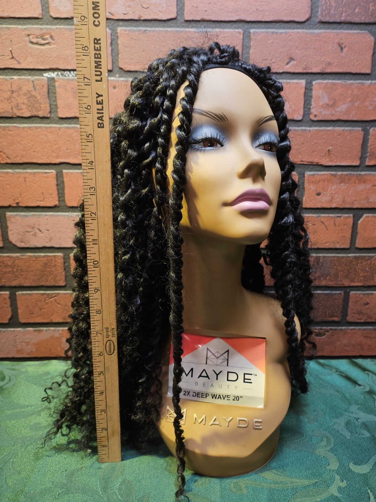 Mayde Beauty 2x Deep Wave 20″ Wig Weave + Face Mannequin Curls Dreadlocks Female