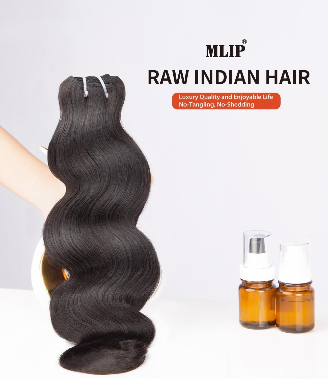 100% Raw Indian Body Wave Hair Bundles – Full, Thick, No Tangle, Silky Soft, 3 P