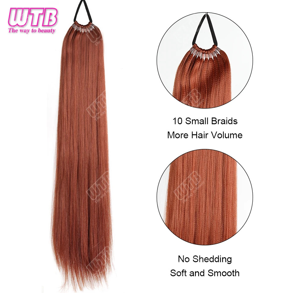 Synthetic Braided Wig Corn Perm Curly Ponytail Braided Wig For Daily Wear