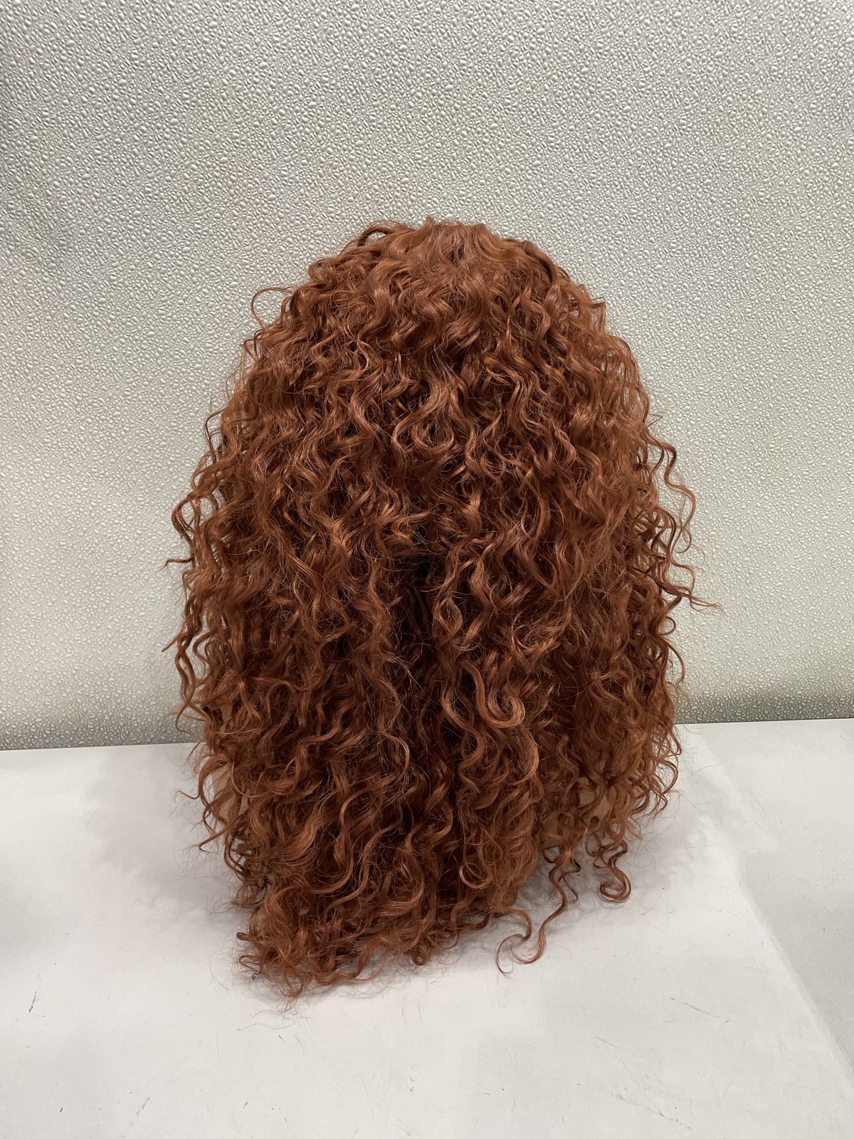 Gorgius Reddish Brown Curly Synthetic Fiber Glueless Wig, 20″