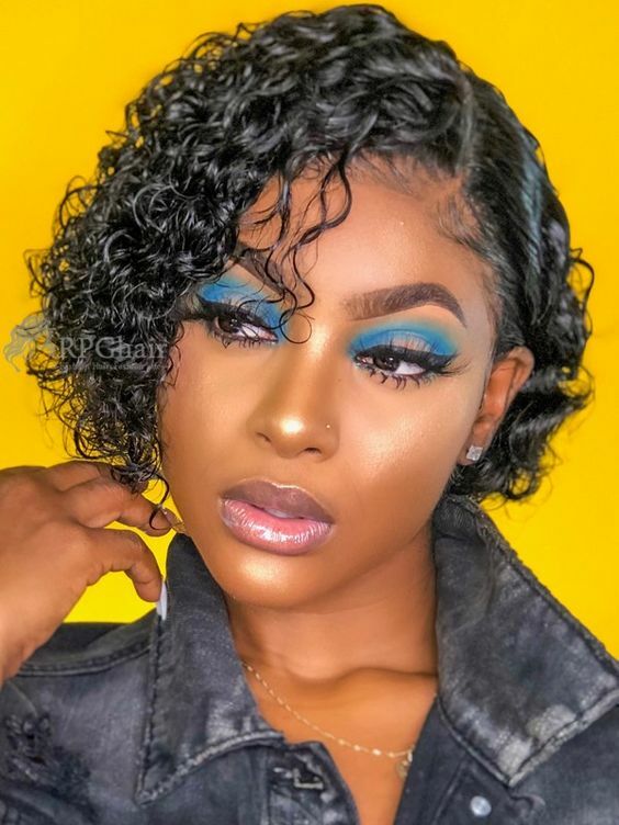 13×4 Brazilian Water Wave Bob Lace Front Wigs 100% Human Hair Wigs Pre Plucked 8
