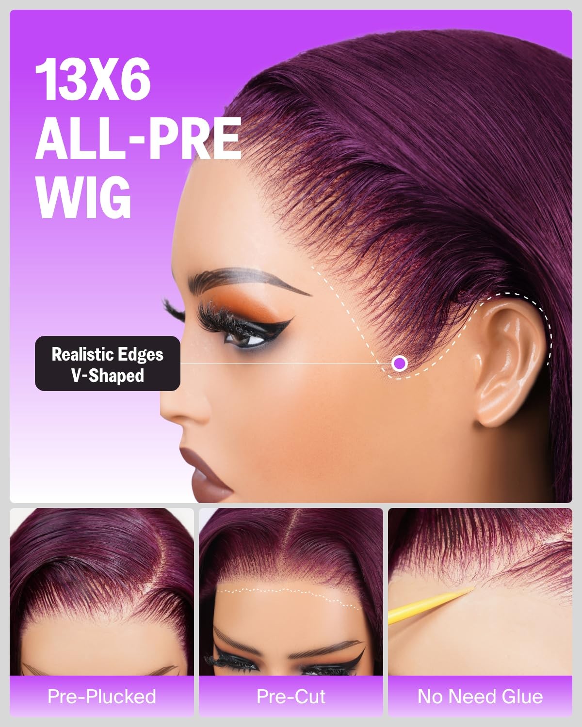 Megalook Hair 13X6 Lace Front Body Wave Wig Human Hair Glueless Wigs Human Hair