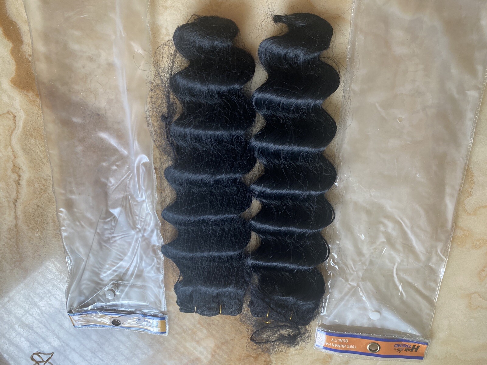 HAIRTREND QUALITY SYNTETHIC RIPPLE DEEP WAVE HAIR “16”INCH LOT 2 COLOR 1B