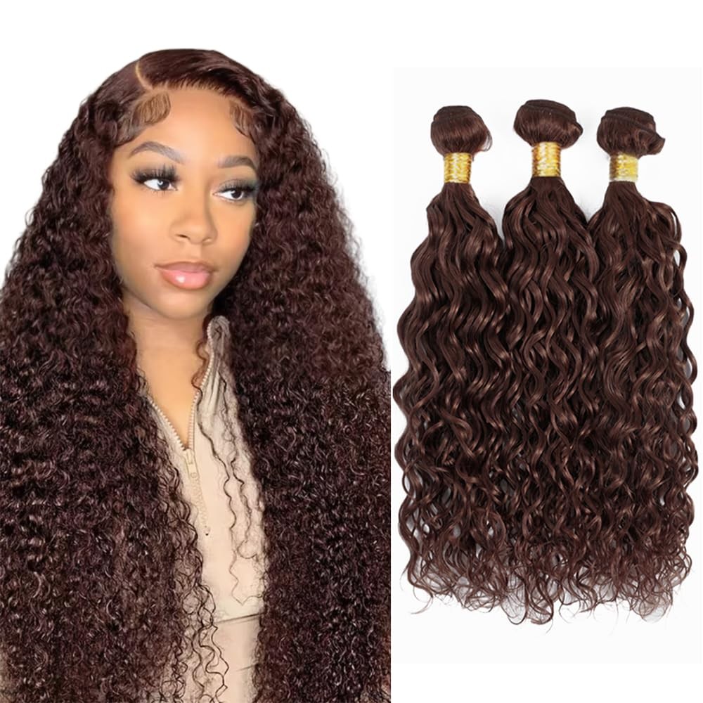 Dark Brown Bundles Human Hair Color 4 Kinky Curly Bundles 14 16 18 Inch