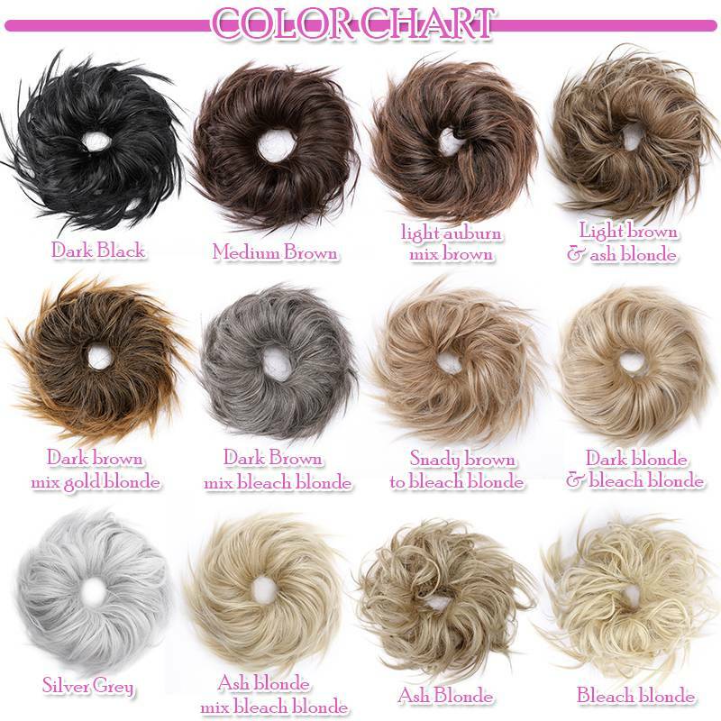 THICK X-LARGE Messy Bun Hair Piece Scrunchie Updo Wrap Hair Extensions as Human