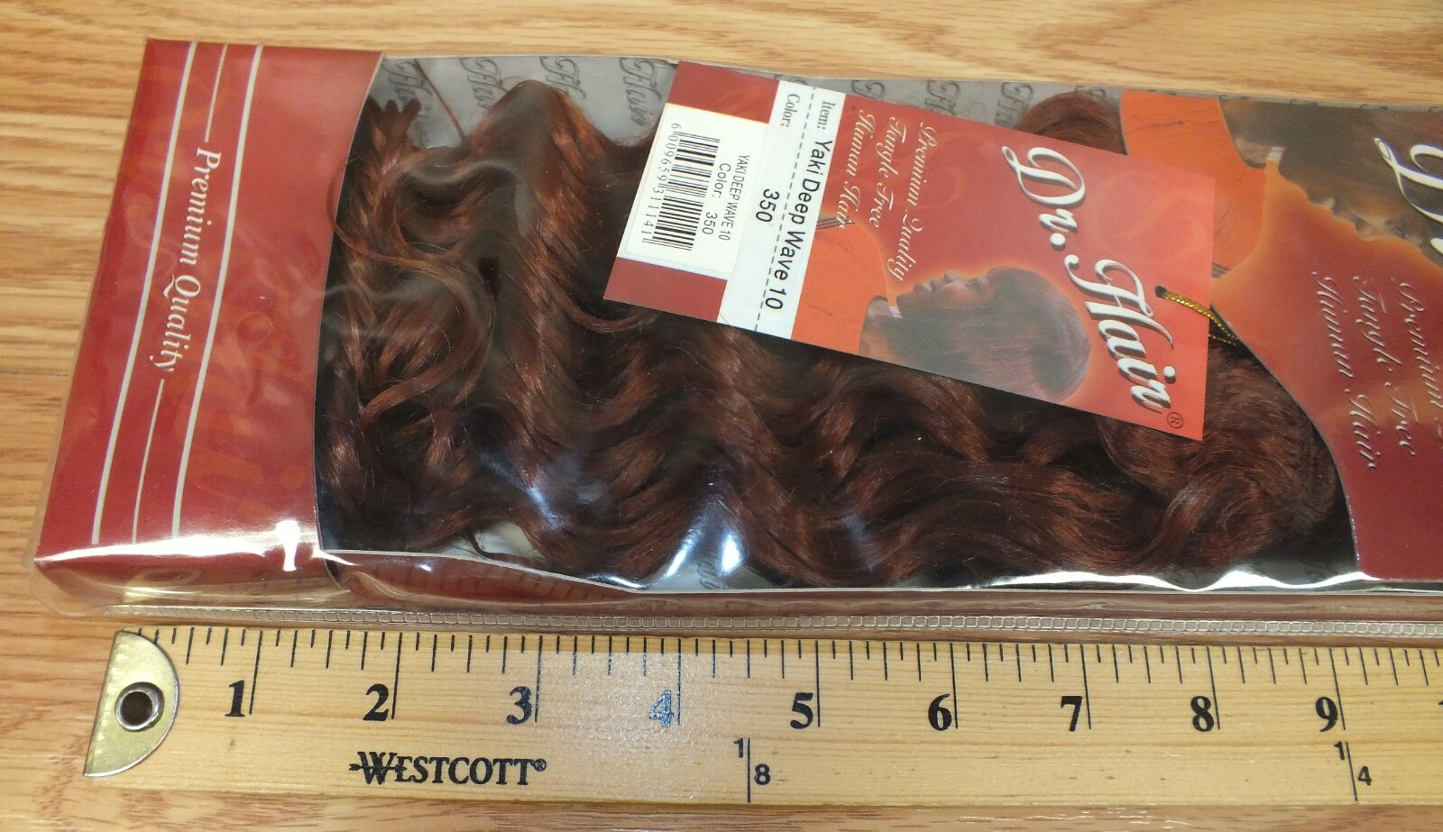 Dr. Hair – Yaki Deep Wave 10 (350) Copper Red Sew-in Weft Human Hair Extension