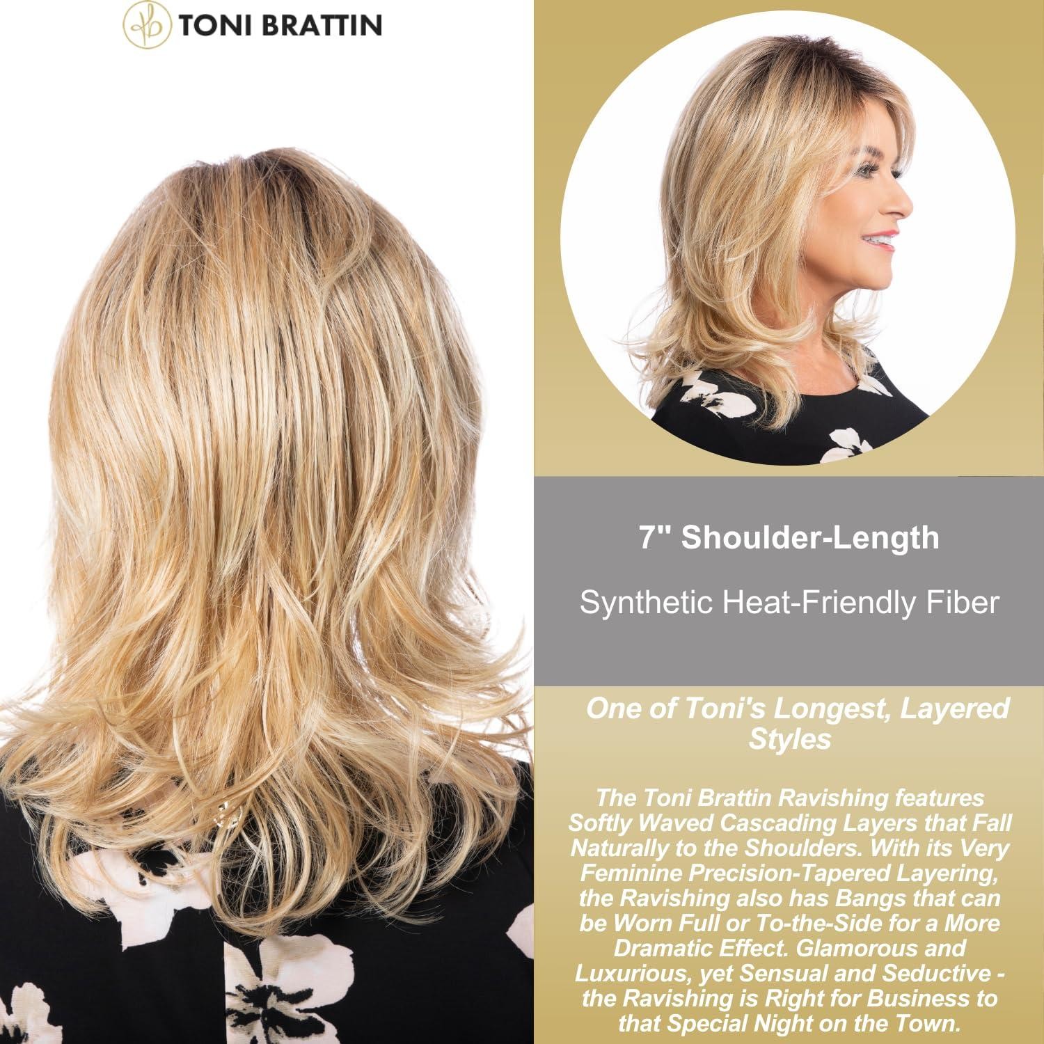 Toni Brattin Ravishing Wig Dark Red – Shoulder Length Wave Regular Cap