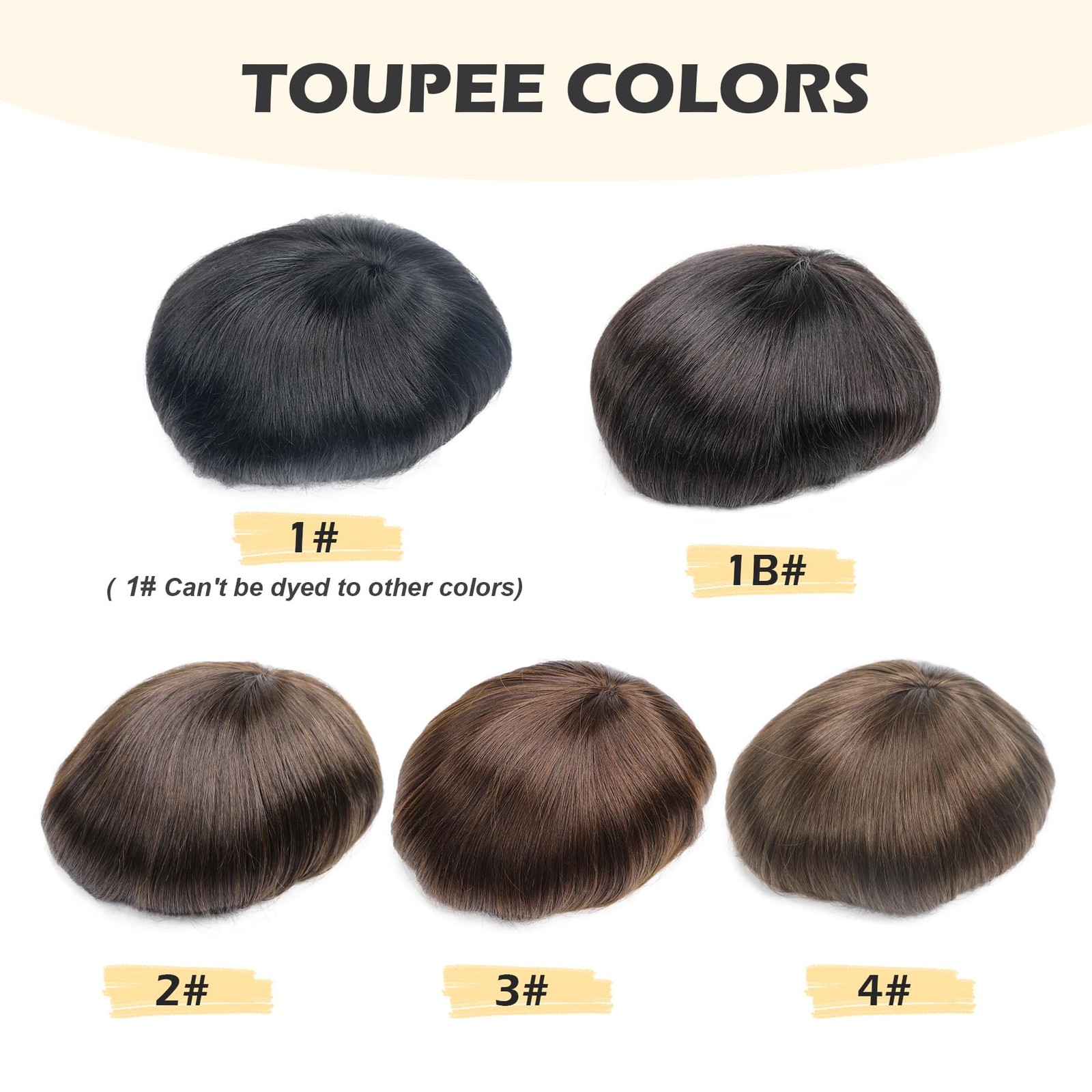 Lumeng Hair Replacement System For Men Toupee For Men Dark Brown 8X10 Inch