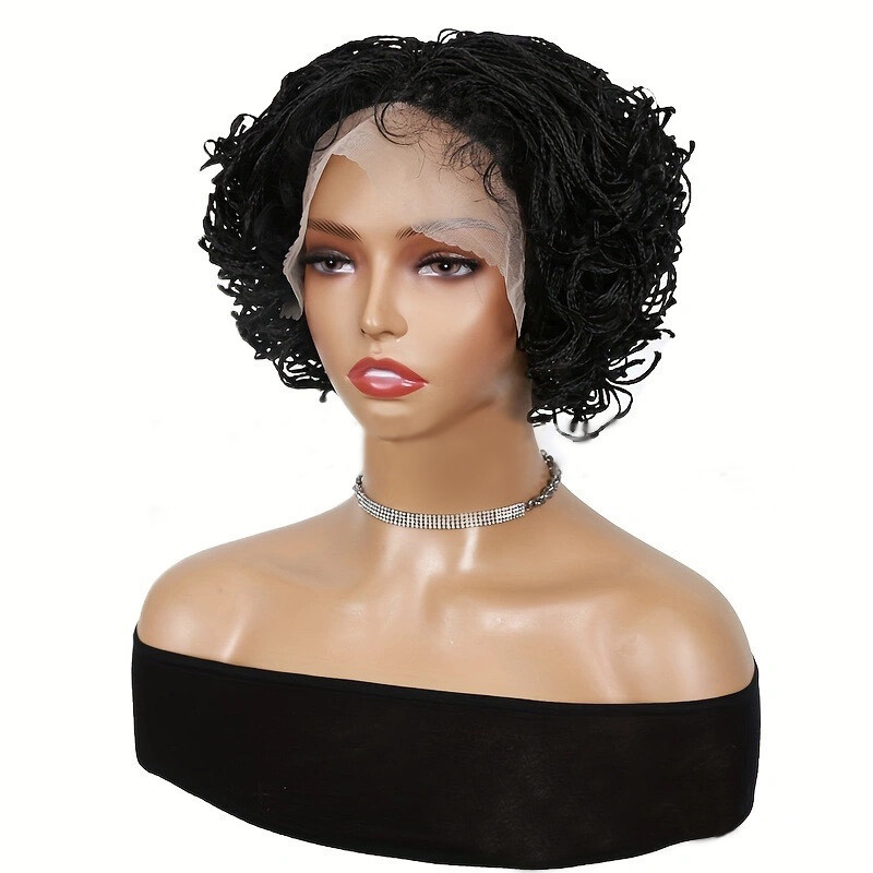Short Braided Wigs with Baby Hair Full Lace Braided Wigs for Black Women