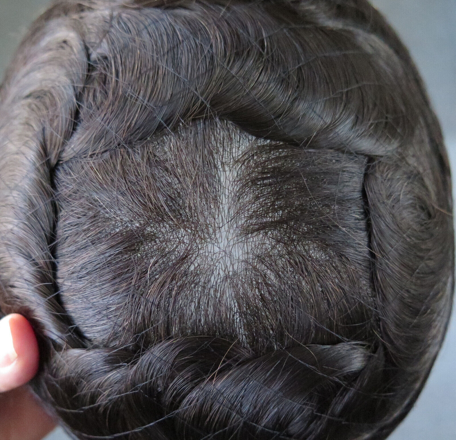 Toupee For Men Human Super Thin Skin V Looped Men Hairpieces Wig Black Colored