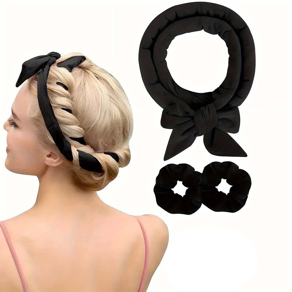 Quick – Easy Wrap Heatless Styling Headband – Suitable for Long & Short Hair USA