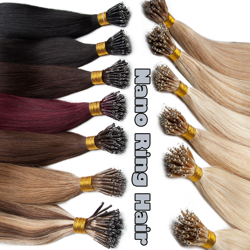 1G THICK Nano Ring 100% Remy Human Hair Extensions Nano Bead Microlink Highlight