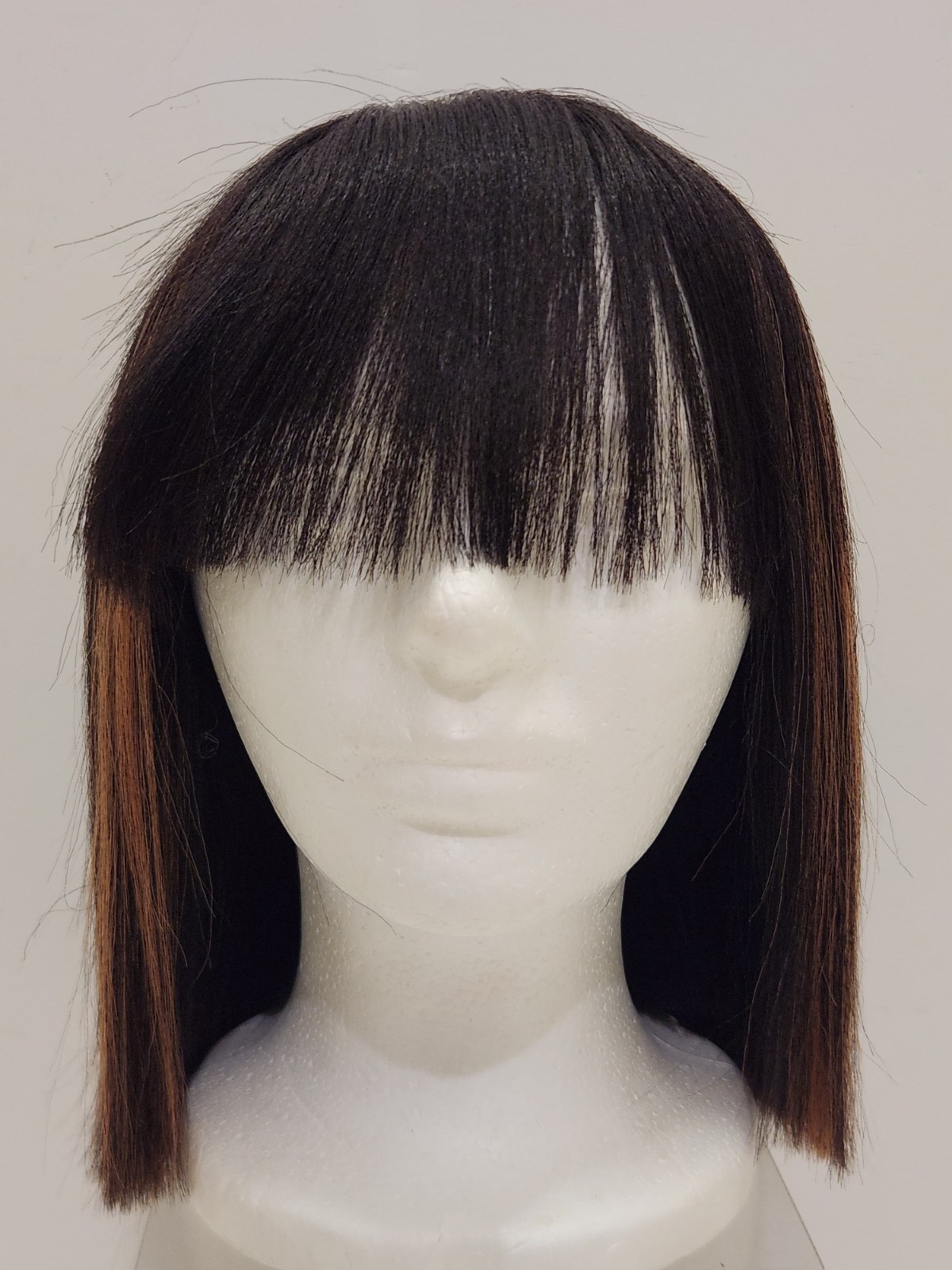 Luvme Hair Wig Black With Streaks Bangs