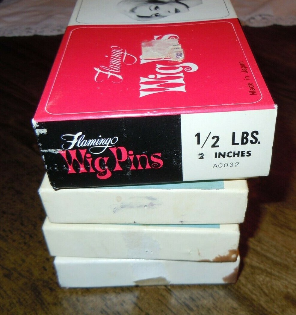 VTG Flamingo T-Pins 2″ Straight Wig Fabric Knitting Sewing Craft & Straight Pins