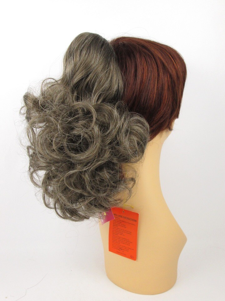 12″ LONG LOOSE CURLS CURLY HAIR LAYERED PONYTAIL HAIRPIECE CLAW CLIP ON DAWN
