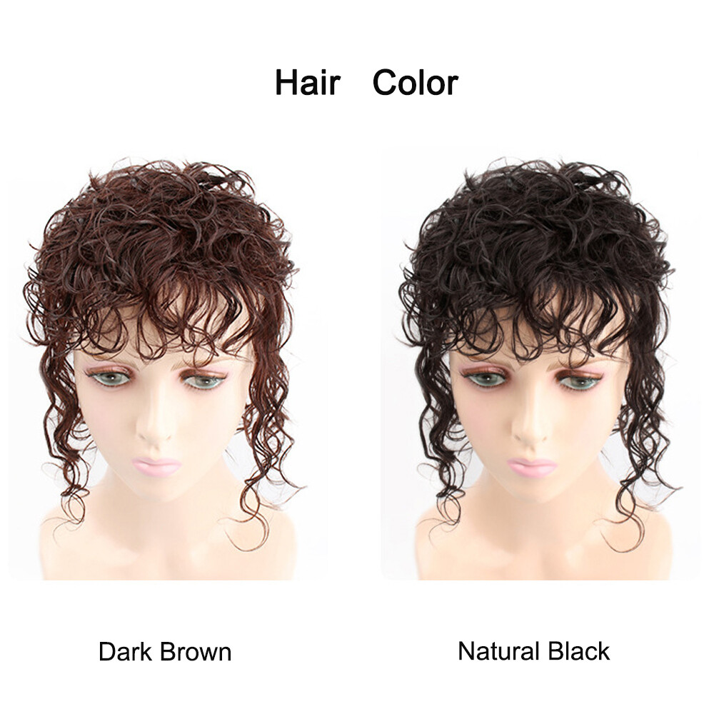 100% Human Hair Topper Toupee Hairpiece Curly Clip in Top Hair Pieces for Women