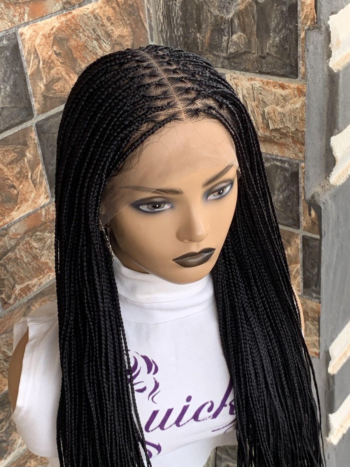 Small Knotless Braided Wig Box braids Full lace braids wig Senegalese