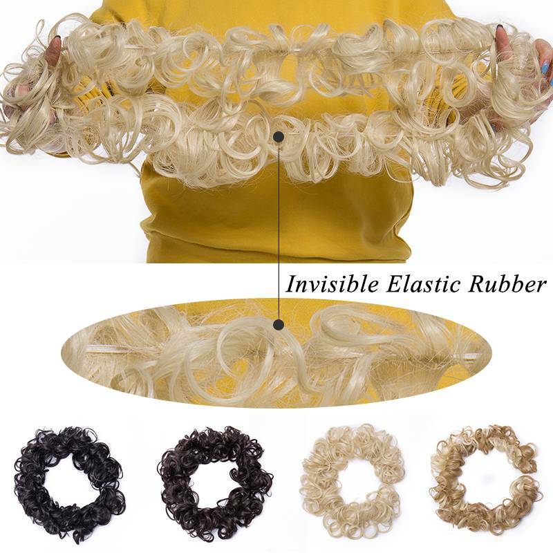 Real LARGE Messy Bun Scrunchie Hairpiece 100% Natural Hair Extension As Human US