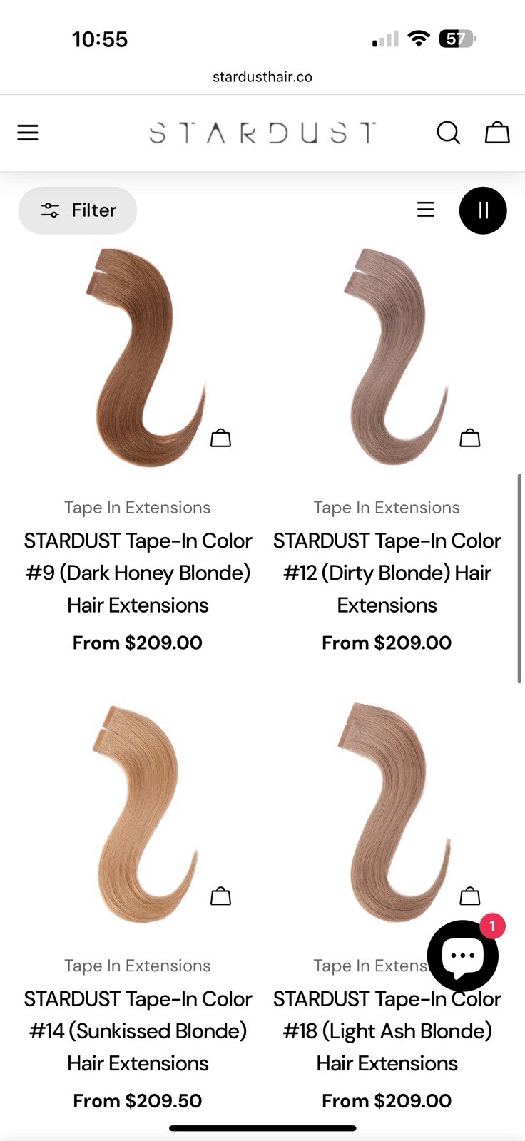 Stardust Extensions Human Hair (auburn/copper)