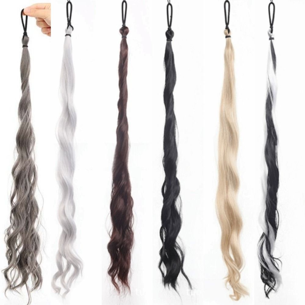 All-in- Messy Bun Ponytail Extensions Long Wavy Hair Bundle for Women